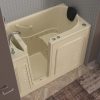 Safe Deluxe 52 in x 30 in Left Drain Quick FIll Walk-In Air Tub Biscuit