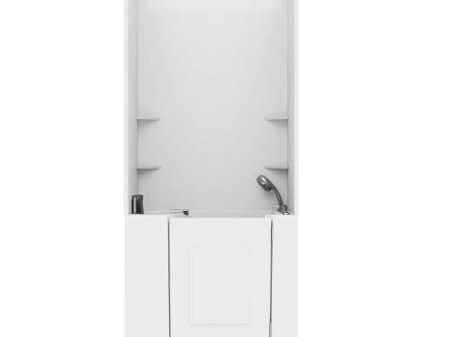 aevgmjjx0rdq7wqyyrfs Nova Heated Series 26 in. L x 39 in. W Right Drain Whirlpool and Air Bathtub in White with Smooth Shower Wall Kit