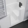 Universal Collection 27 in. L x 39 in. W Left Side Drain Soaker Bathtub in White with Fast Fill Faucet Set