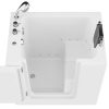 Universal Collection 31 in. L x 40 in. W Whirlpool Jetted Bathtub with Left Drain in White with Fast Filling Faucet Set