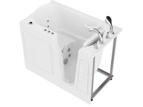 Universal Collection 29 in. L x 52 in. W Whirlpool Jetted Bathtub with Right Drain in White with Powered Fast Drain