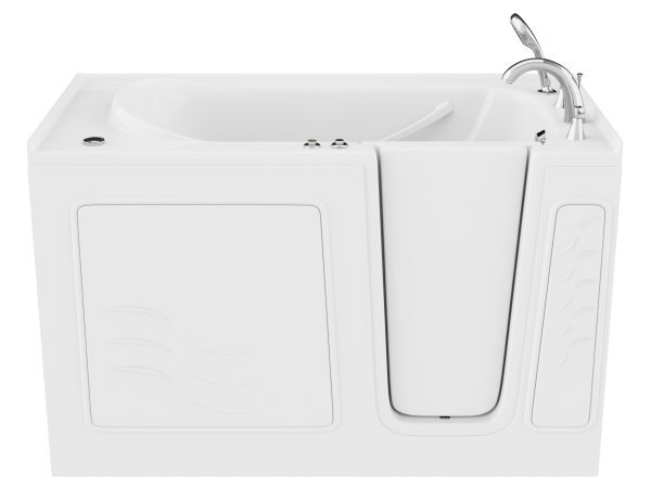Universal Collection 30 in. L x 59 in. W Right Side Drain Air Jetted Bathtub in White with Aroma and Chroma Therapy