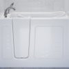 Universal Collection 26 in. L x 53 in. W Left Side Drain Soaker Bathtub in White with Fast Filling Faucet Set