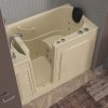 Safe Premier 52 in x 30 in Left Drain Quick FIll Walk-In Whirlpool Tub with Fast Drain Biscuit