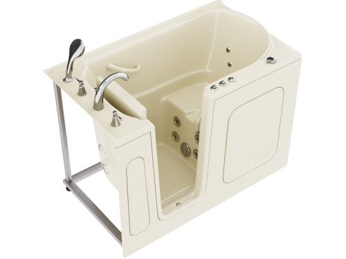 bxak0mydcuon1jn3dj6m HD Series 30 in. x 54 in. Left Drain Quick Fill Walk-In Whirlpool Tub with Powered Fast Drain in Biscuit