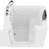Universal Collection 27 in. L x 39 in. W Left Side Drain Soaker Bathtub in White with Fast Fill Faucet Set