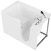 Universal Collection 36 in. L x 60 in. W Right Side Drain Soaker Bathtub in White with Fast Filling Faucet Set