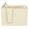 Safe Economy Series 30 in. L x 53 in. W Whirlpool Jetted Bathtub with Left Drain in Biscuit with Powered Fast Drain