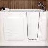Safe Premier Series 26 in. L x 53 in. W Whirlpool Jetted Bathtub with Right Drain in White with Fast Filling Faucet Set