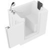 Universal Collection 27 in. L x 39 in. W Left Side Drain Soaker Bathtub in White with Fast Fill Faucet Set