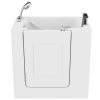 Universal Collection 27 in. L x 39 in. W Left Side Drain Soaker Bathtub in White with Fast Fill Faucet Set