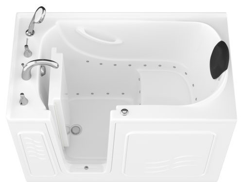 Safe Premier 52 in x 30 in Left Drain Quick FIll Walk-In Air Tub White