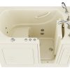 Universal Collection 30 in. L x 52 in. W Whirlpool Jetted Bathtub with Right Drain in Biscuit with Powered Fast Drain