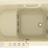 Safe Premier Series 30 in. L x 52 in. W Right Side Drain Combination Jetted Bathtub in Biscuit with Fast Fill Faucet Set