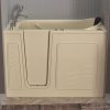 Safe Deluxe 52 in x 30 in Left Drain Quick FIll Walk-In Air Tub Biscuit
