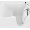 Universal Collection 36 in. L x 60 in. W Right Side Drain Soaker Bathtub in White with Fast Filling Faucet Set