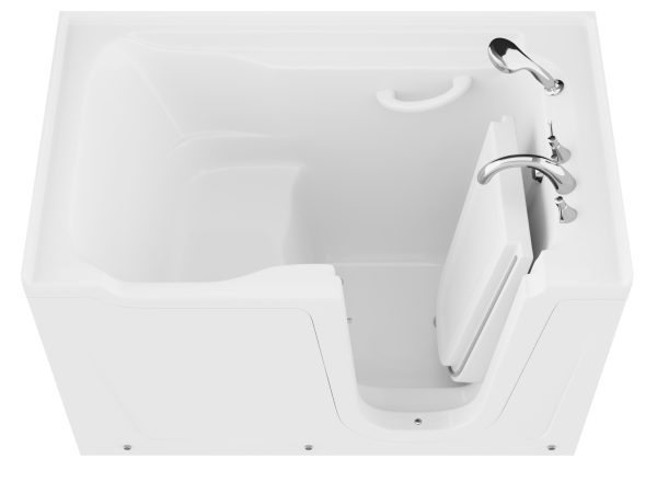 Universal Collection 36 in. L x 60 in. W Right Side Drain Soaker Bathtub in White with Fast Filling Faucet Set
