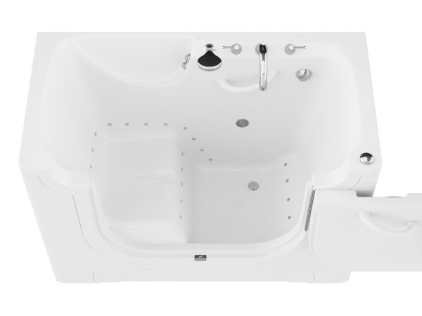 Universal Collection 30 in. L x 60 in. W Right Side Drain Air Jetted Bathtub in White with Aroma and Chroma Therapy