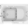 HD Series 53 in L x 30 in W Left Drain Quick Fill Walk-in Whirlpool Bathtub with Powered Fast Drain in White
