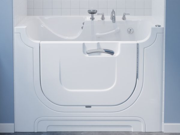 Universal Collection 30 in. L x 60 in. W Right Side Drain Air Jetted Bathtub in White with Aroma and Chroma Therapy