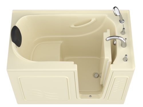 Safe Premier 52 in x 30 in Right Drain Quick FIll Walk-In Soaking Tub Biscuit
