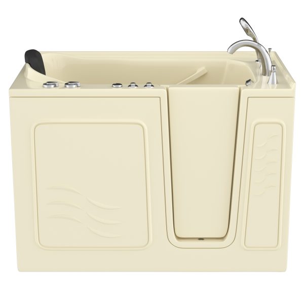 Safe Premier 52 in x 30 in Right Drain Quick FIll Walk-In Dual Tub with Fast Drain Biscuit
