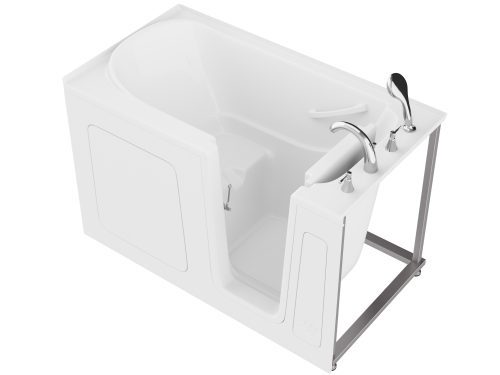 hxh4ybfpzntjlrsorqh2 Universal Collection 32 in. L x 60 in. W Right Side Drain Soaker Bathtub in White with Fast Filling Faucet Set