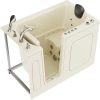 HD Series 30 in. x 54 in. Left Drain Quick Fill Walk-In Whirlpool and Air Tub with Powered Fast Drain in Biscuit