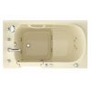 Safe Economy Series 30 in. L x 53 in. W Whirlpool Jetted Bathtub with Left Drain in Biscuit with Powered Fast Drain