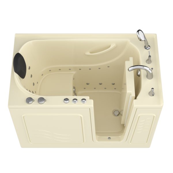 Safe Premier 52 in x 30 in Right Drain Quick FIll Walk-In Dual Tub with Fast Drain Biscuit