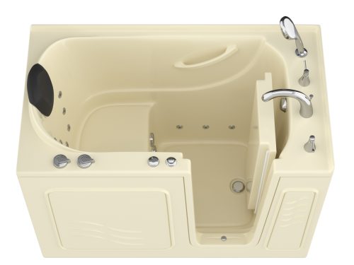 iwofnmtu4ukdpowrt0xn Safe Premier 52 in x 30 in Right Drain Quick FIll Walk-In Whirlpool Tub with Fast Drain Biscuit