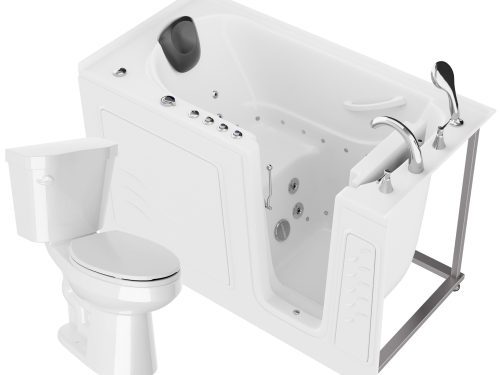 j722uwdpi86c1sefk97z Universal 59 in. x 30 in. Right Drain Combination Jetted Bathtub in White with Elongated Toilet and Soft Close Lid