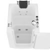 Universal Collection 32 in. L x 37 in. W Whirlpool Jetted Bathtub with Right Drain in White with Fast Fill Faucet Set