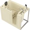 Safe Premier Series 30 in. L x 52 in. W Right Side Drain Combination Jetted Bathtub in Biscuit with Fast Fill Faucet Set