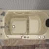 Safe Premier 52 in x 30 in Left Drain Quick FIll Walk-In Whirlpool Tub with Fast Drain Biscuit