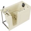 Universal Collection 30 in. L x 59 in. W Left Side Drain Combination Jetted Bathtub in Biscuit with Powered Fast Drain