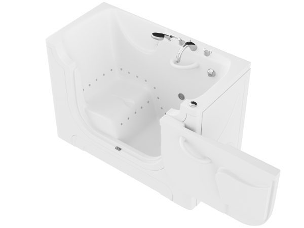 Universal Collection 30 in. L x 60 in. W Right Side Drain Air Jetted Bathtub in White with Aroma and Chroma Therapy