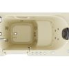 Universal Collection 30 in. L x 59 in. W Left Side Drain Combination Jetted Bathtub in Biscuit with Powered Fast Drain