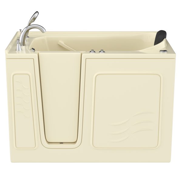 Safe Deluxe 52 in x 30 in Left Drain Quick FIll Walk-In Air Tub Biscuit