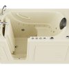 Universal Collection 30 in. L x 59 in. W Left Side Drain Combination Jetted Bathtub in Biscuit with Powered Fast Drain