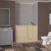 Safe Economy 52 in x 30 in Right Drain Quick FIll Walk-In Dual Tub Biscuit