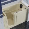 Universal Collection 30 in. L x 59 in. W Left Side Drain Combination Jetted Bathtub in Biscuit with Powered Fast Drain