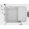 Universal Collection 27 in. L x 39 in. W Left Side Drain Soaker Bathtub in White with Fast Fill Faucet Set