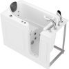 Safe Premier Series 26 in. L x 53 in. W Whirlpool Jetted Bathtub with Right Drain in White with Fast Filling Faucet Set