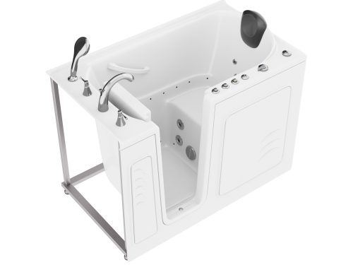 lfiv9q2b4j6xgsmdj9f2 HD Series 53 in L x 30 in W Left Drain Quick Fill Walk-in Whirlpool and Air Bathtub with Powered Fast Drain in White