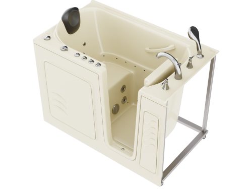 lo9ncj74lukg26a3kal7 Universal Collection 30 in. L x 52 in. W Right Side Drain Combination Jetted Bathtub in Biscuit with Powered Fast Drain