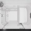 Universal Collection 27 in. L x 39 in. W Left Side Drain Soaker Bathtub in White with Fast Fill Faucet Set