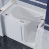 Universal Collection 30 in. L x 59 in. W Right Side Drain Air Jetted Bathtub in White with Aroma and Chroma Therapy