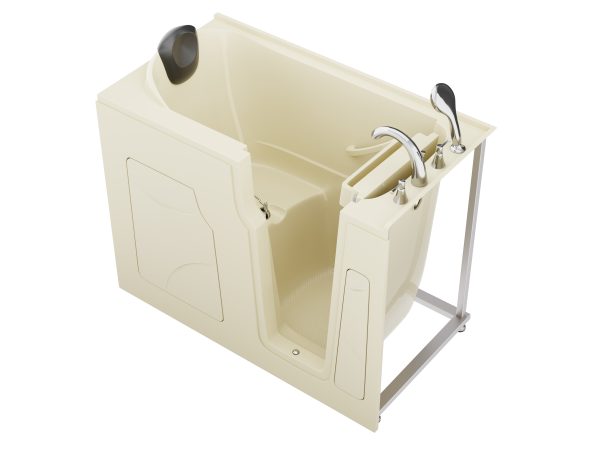 lyxo1vwqw1a8iux29etd Safe Premier 53 - 60 in x 28 in. Right Drain Soaking Walk-in Tub in Biscuit