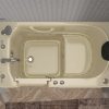 Safe Deluxe 52 in x 30 in Left Drain Quick FIll Walk-In Air Tub Biscuit
